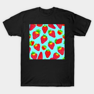 Strawberries Pattern T-Shirt